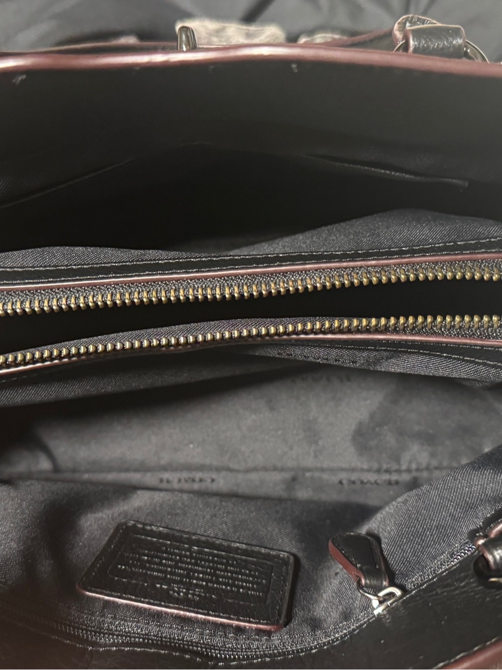 Coach Black and Blue Patchwork Satchel - Picture 6 of 8